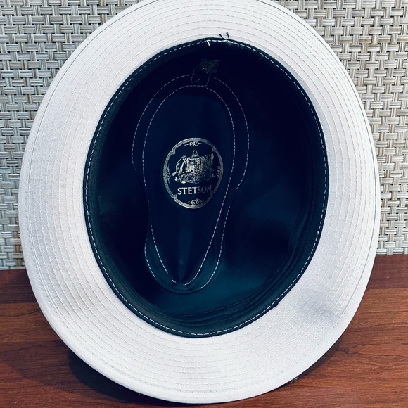 🌟HP🌟VTG 1960s Stetson Khaki Fabric Water Repellent Fedora USA 7 1/4 - Picture 6 of 14